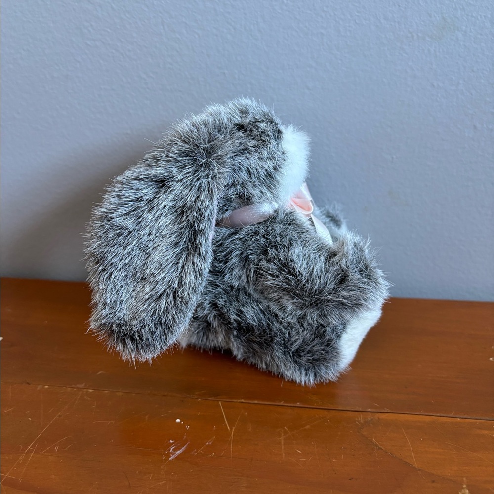 Russ Mini Gray and White Stuffed Bunny 🐰 - Picture 4 of 8